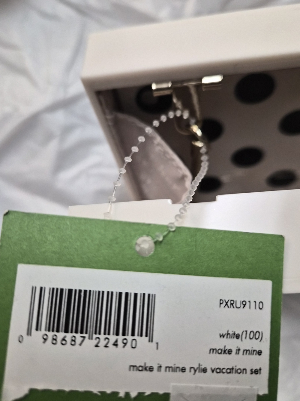 kate spade Palm Tree "I Need A Vacation" Acrylic Clutch - Green & Gold - Picture 12 of 12